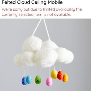 Pottery Barn Kids felted cloud ceiling mobile
